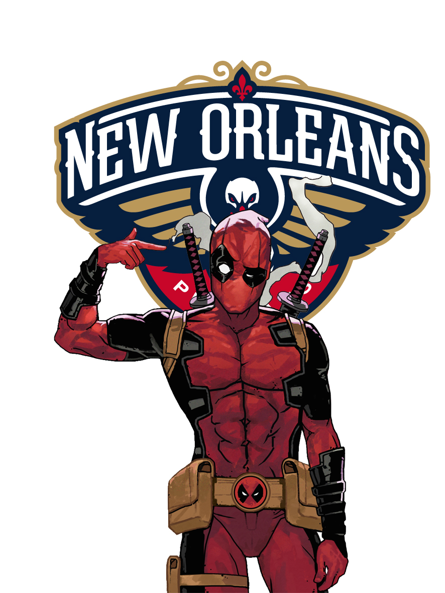 New Orleans Pelicans Deadpool Logo vinyl decal